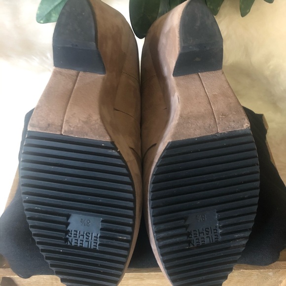 Eileen Fisher Dream leather wedge bootie sz 8.5 - Picture 5 of 8